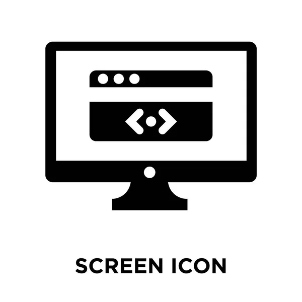 Вектор Значка Экрана Изолирован Белом Фоне Концепция Логотипа Знака Экрана — стоковый вектор