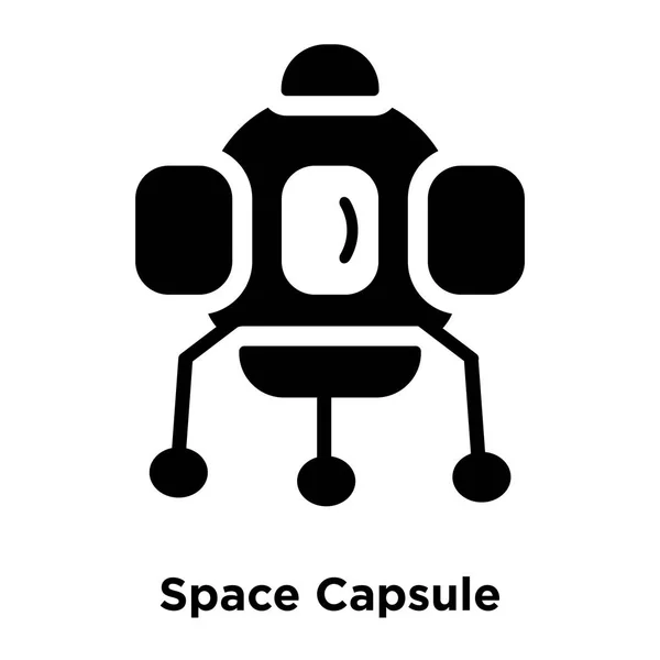 Space Capsule icon vector isolated on white background, logo concept of Space Capsule sign on transparent background, filled black symbol