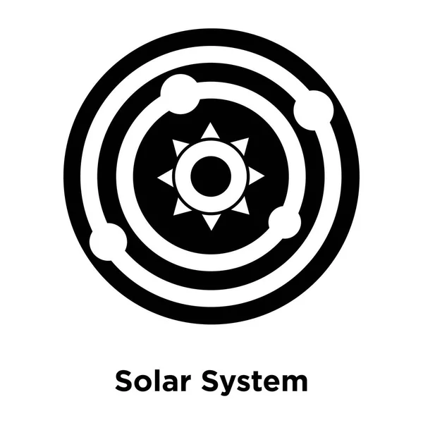 Vetor Ícone Sistema Solar Isolado Fundo Branco Conceito Logotipo Sinal — Vetor de Stock