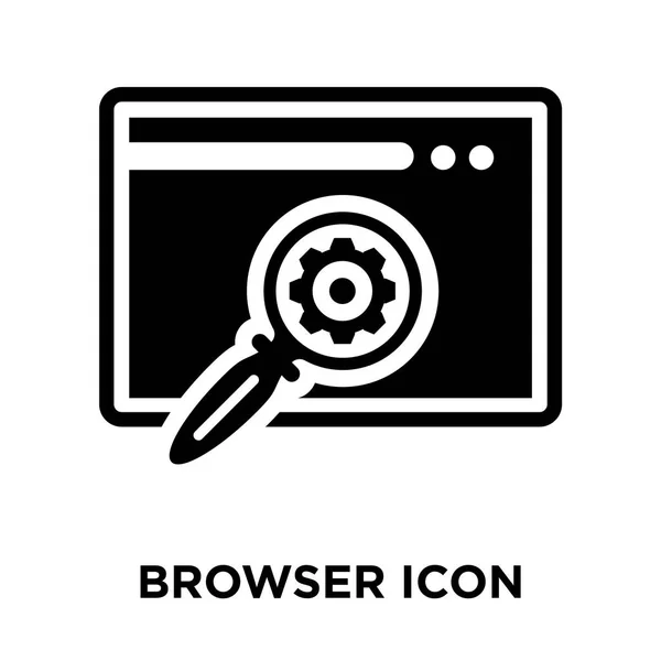 Vector Icono Del Navegador Aislado Sobre Fondo Blanco Concepto Logotipo — Archivo Imágenes Vectoriales