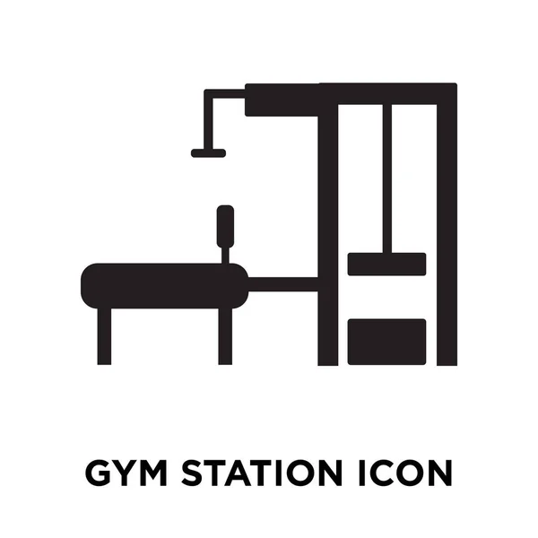 Λογότυπο Έννοια Του Σταθμού Γυμναστήριο Γυμναστήριο Σταθμό Διάνυσμα Εικονίδιο Απομονώνονται — Διανυσματικό Αρχείο
