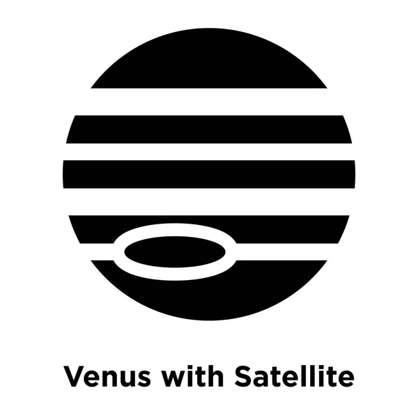 Венера Спутниковым Вектором Иконки Изолированы Белом Фоне Концепция Логотипа Венеры — стоковый вектор