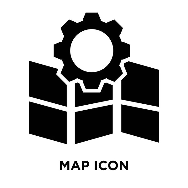 Vector Icono Mapa Aislado Sobre Fondo Blanco Concepto Logotipo Signo — Vector de stock