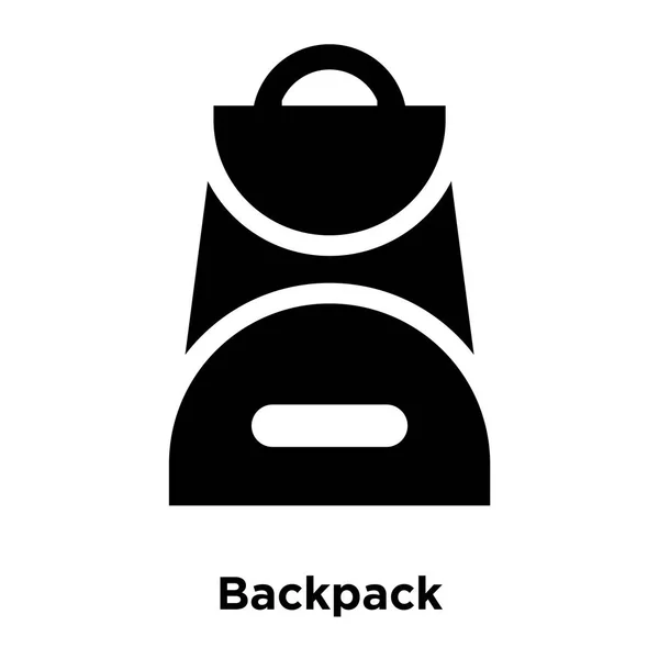 白い背景に 透明な背景にバックパック サインのロゴのコンセプトに分離されたバックパック アイコン ベクトルいっぱい黒い記号 — ストックベクタ