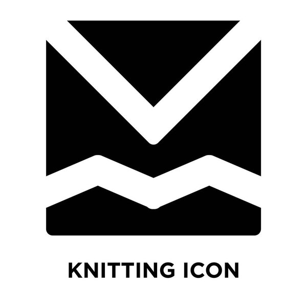 Вязание иконка вектор изолирован на белом фоне, логотип концепции вязания знак на прозрачном фоне, заполненный черный символ
