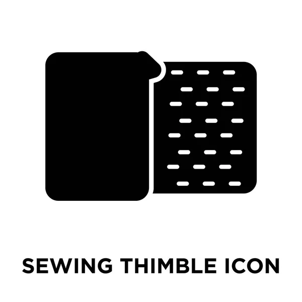 Sewing Thimble Icon Vector Isolated White Background Logo Concept Sewing — Stock Vector