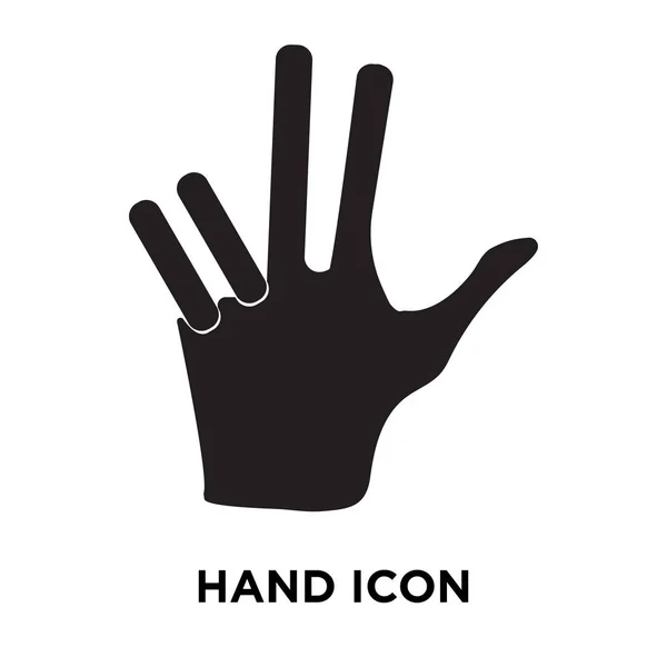 Vetor Ícone Mão Isolado Fundo Branco Conceito Logotipo Sinal Mão —  Vetores de Stock