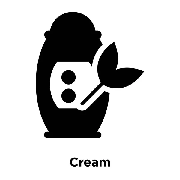 Crema Icona Vettoriale Isolato Sfondo Bianco Logo Concetto Crema Segno — Vettoriale Stock