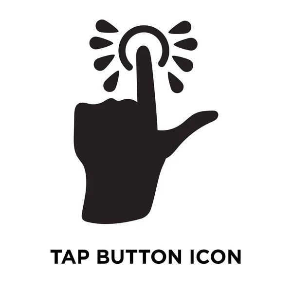 Tap Button Vector Icono Aislado Sobre Fondo Blanco Concepto Logotipo — Vector de stock