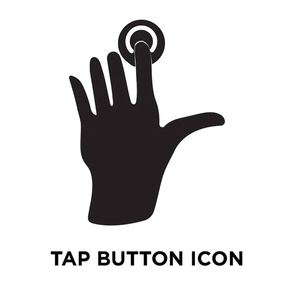 Tap Button Vector Icono Aislado Sobre Fondo Blanco Concepto Logotipo — Vector de stock