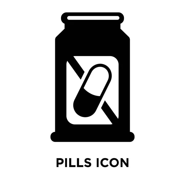 Pillen Symbol Vektor Isoliert Auf Weißem Hintergrund Logo Konzept Pillen — Stockvektor