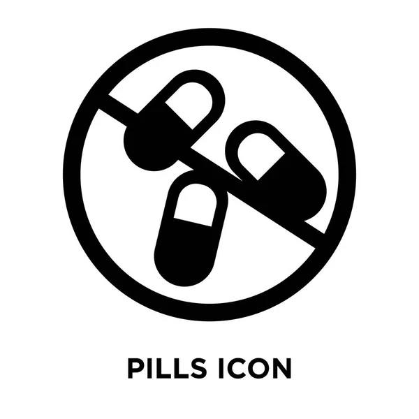 Pillen Symbol Vektor Isoliert Auf Weißem Hintergrund Logo Konzept Pillen — Stockvektor
