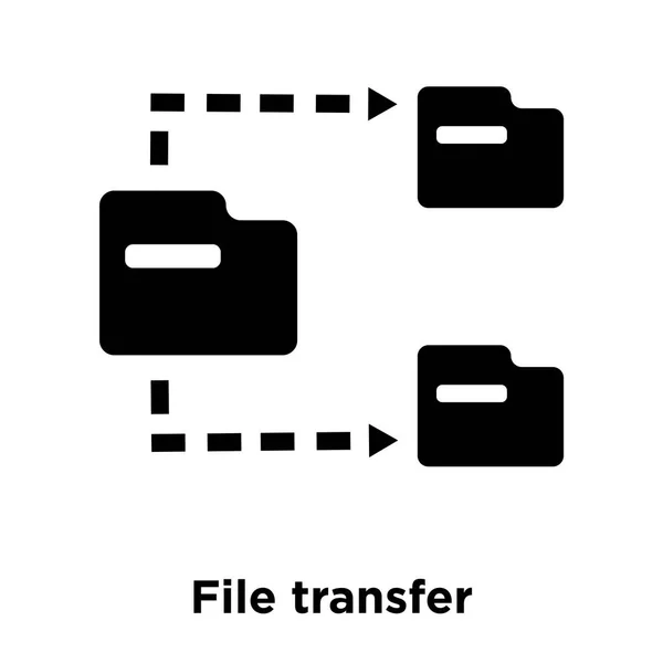 Vetor Ícone Transferência Arquivo Isolado Fundo Branco Conceito Logotipo Sinal — Vetor de Stock