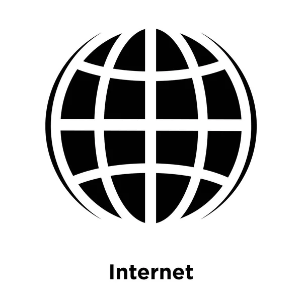白い背景に 透明な背景にインターネット署名のロゴのコンセプトに分離されたインターネットのアイコン ベクトルいっぱい黒い記号 — ストックベクタ
