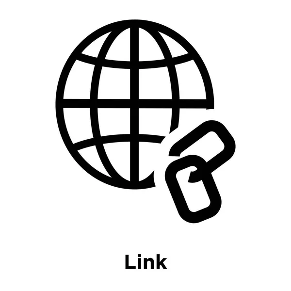 白い背景のリンク透明な背景は サインオンのロゴのコンセプト上分離リンク アイコン ベクトルいっぱい黒い記号 — ストックベクタ
