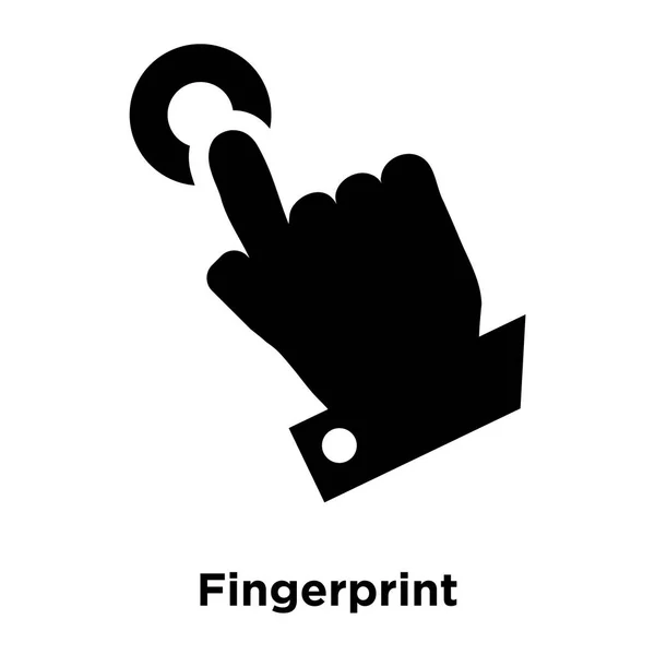Fingerabdruck Icon Vektor Isoliert Auf Weißem Hintergrund Logo Konzept Fingerabdruck — Stockvektor