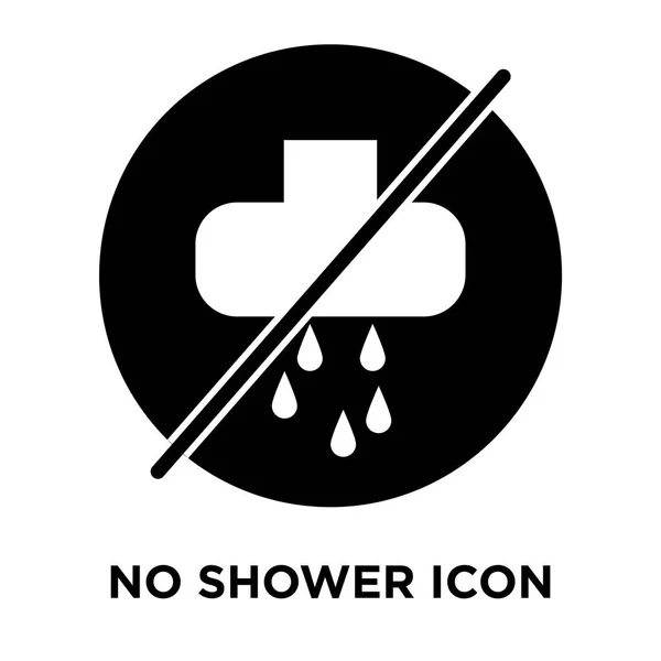 シャワー アイコン ベクトル白い背景に分離された 透明な背景 塗りつぶし黒シンボル サインオンないシャワーのロゴのコンセプト — ストックベクタ
