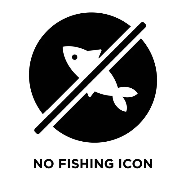 白い背景に 透明な背景に釣りのサインのロゴのコンセプトに分離された釣りアイコン ベクトルに黒い記号は満ちていません — ストックベクタ