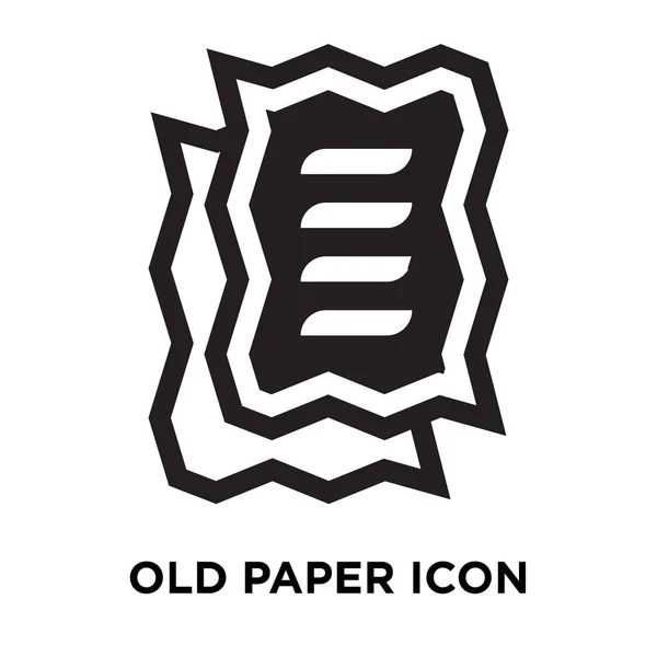 Old Paper Icon Vector Isolated White Background Logo Concept Old — Stock Vector