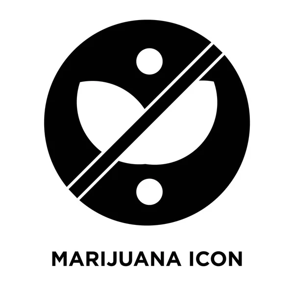 Marihuana Wektor Ikona Białym Tle Białym Tle Koncepcja Logo Znaku — Wektor stockowy