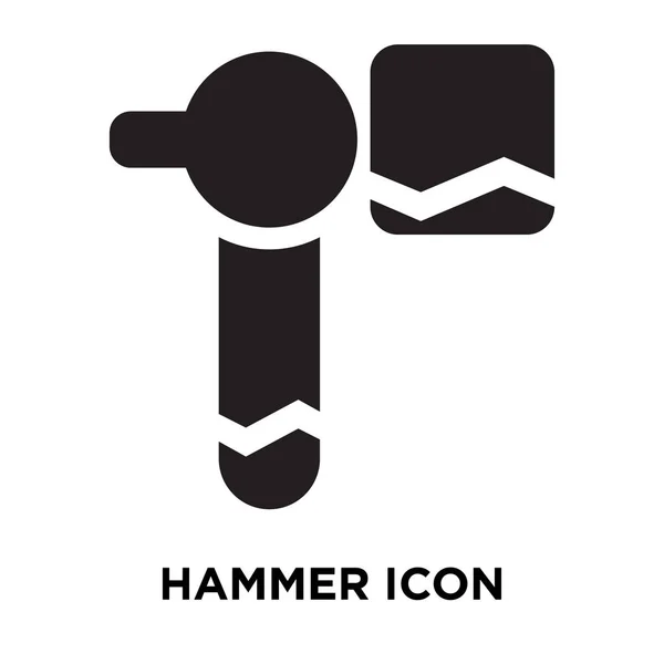 Hammer Icon Vector Isolated White Background Logo Concept Hammer Sign — Stock Vector