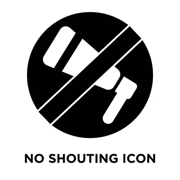 Žádný Křik Vektorové Ikony Izolovaných Bílém Pozadí Logo Pojmu Žádný — Stockový vektor