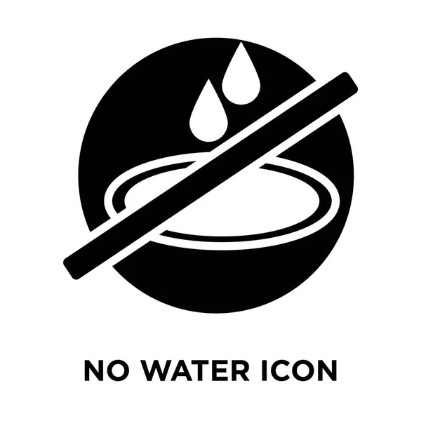 Kein Wasser Symbol Vektor Isoliert Auf Weißem Hintergrund Logo Konzept — Stockvektor