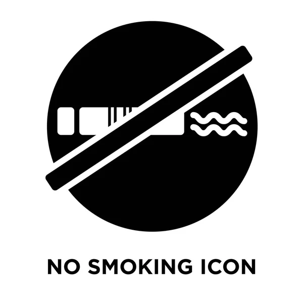 白い背景に 透明な背景に禁煙の標識のロゴのコンセプトで隔離禁煙アイコン ベクトルに黒い記号は満ちていません — ストックベクタ