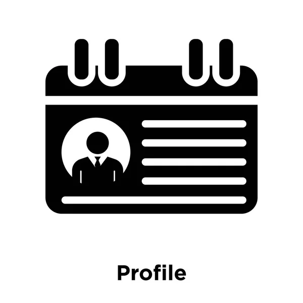 Profilo Icona Vettoriale Isolato Sfondo Bianco Logo Concetto Profilo Segno — Vettoriale Stock