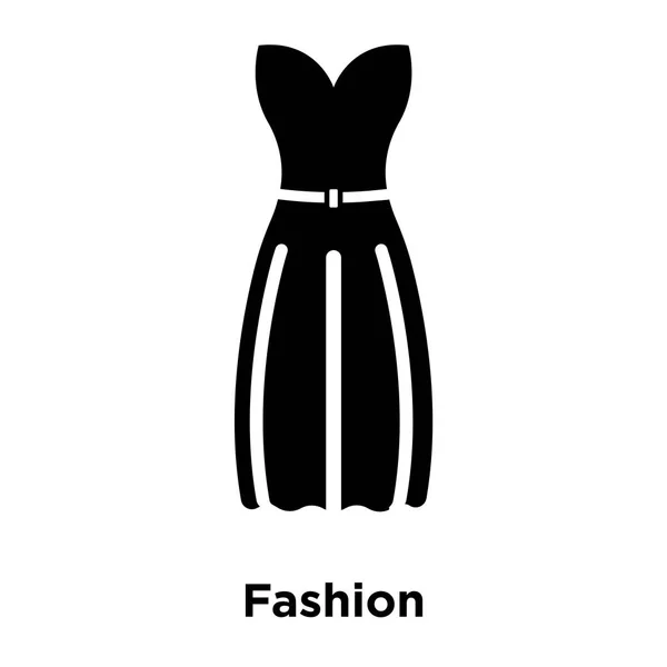 白い背景に 透明な背景にファッション サインのロゴのコンセプトに分離されたファッション アイコン ベクトルいっぱい黒い記号 — ストックベクタ