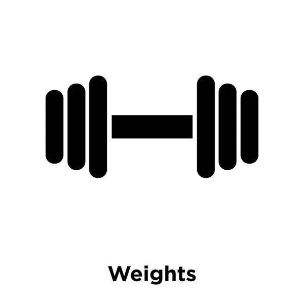 Weights Icon Vector Isolated White Background Logo Concept Weights Sign — Stock Vector