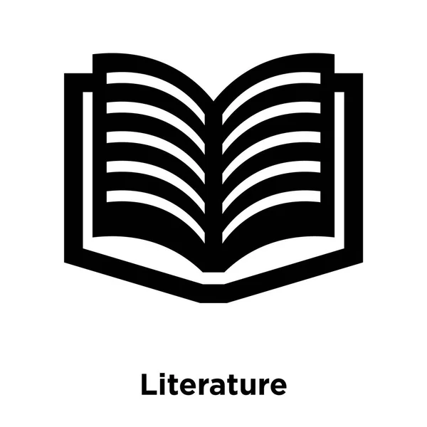 Vetor Ícone Literatura Isolado Fundo Branco Conceito Logotipo Sinal Literatura —  Vetores de Stock