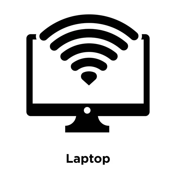 Lap Top Εικονίδιο Διάνυσμα Που Απομονώνονται Λευκό Φόντο Λογότυπο Έννοια — Διανυσματικό Αρχείο