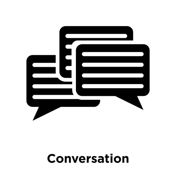 Conversazione Icona Vettoriale Isolato Sfondo Bianco Logo Concetto Segno Conversazione — Vettoriale Stock