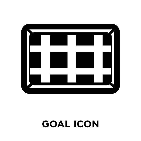 Goal Icon Vector Isolated White Background Logo Concept Goal Sign — Stock Vector