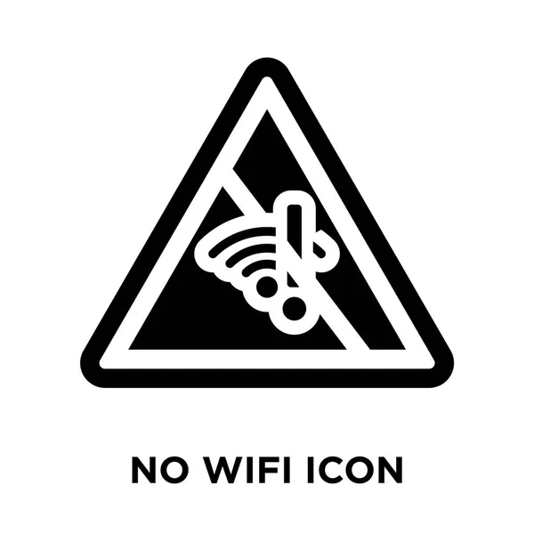 Wifi 图标矢量孤立的白色背景 标志概念没有 Wifi 标志的透明背景 填充黑色符号 — 图库矢量图片