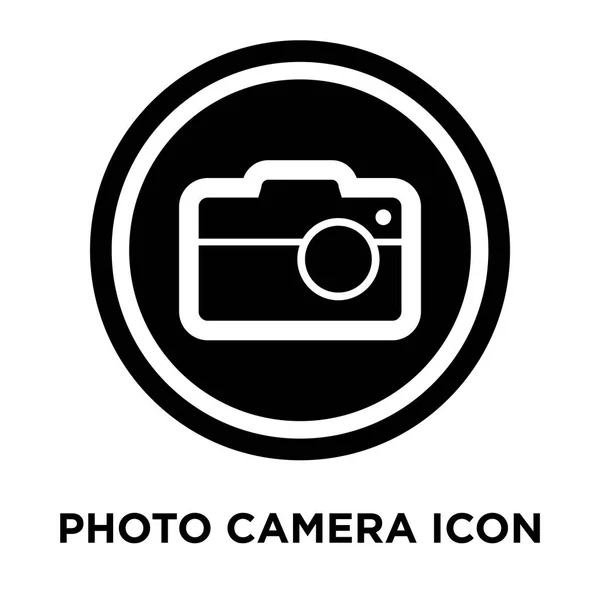 Foto Kamera Ikonen Vektor Isolerad Vit Bakgrund Logotypen Begreppet Fotokamera — Stock vektor