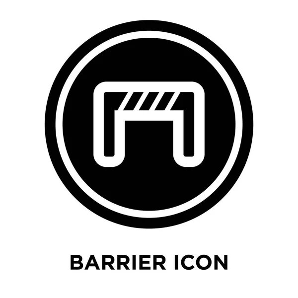白い背景に 透明な背景にバリア サインのロゴのコンセプトに分離されたバリア アイコン ベクトルいっぱい黒い記号 — ストックベクタ