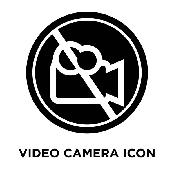 Video Kamera Ikonen Vektor Isolerad Vit Bakgrund Logotypen Begreppet Videokamera — Stock vektor