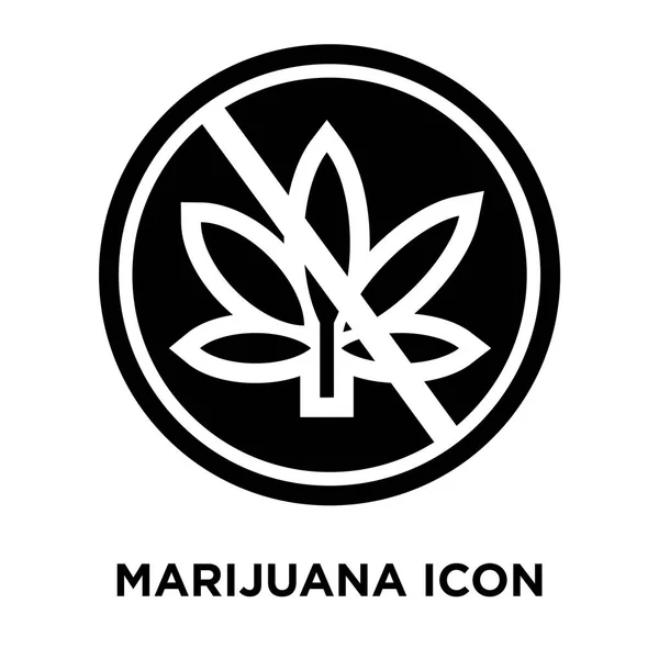Marihuana Wektor Ikona Białym Tle Białym Tle Koncepcja Logo Znaku — Wektor stockowy