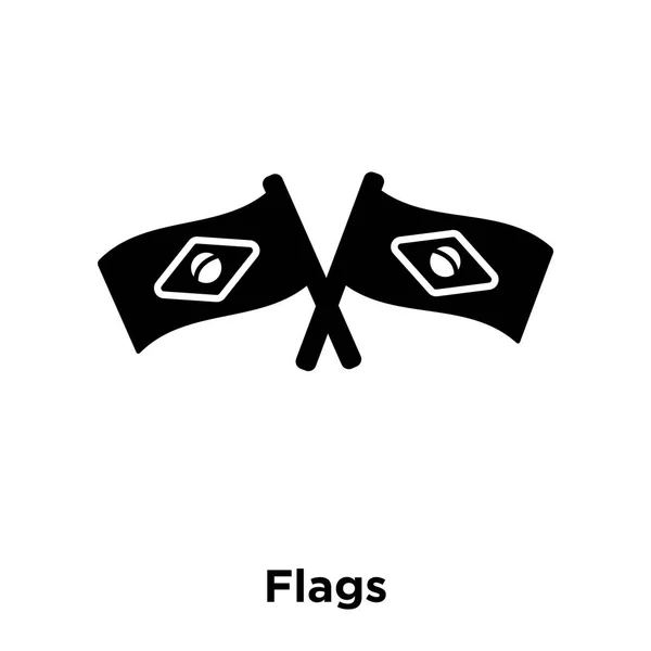 Wektor Ikona Flagi Białym Tle Białym Tle Koncepcja Logo Znaku — Wektor stockowy