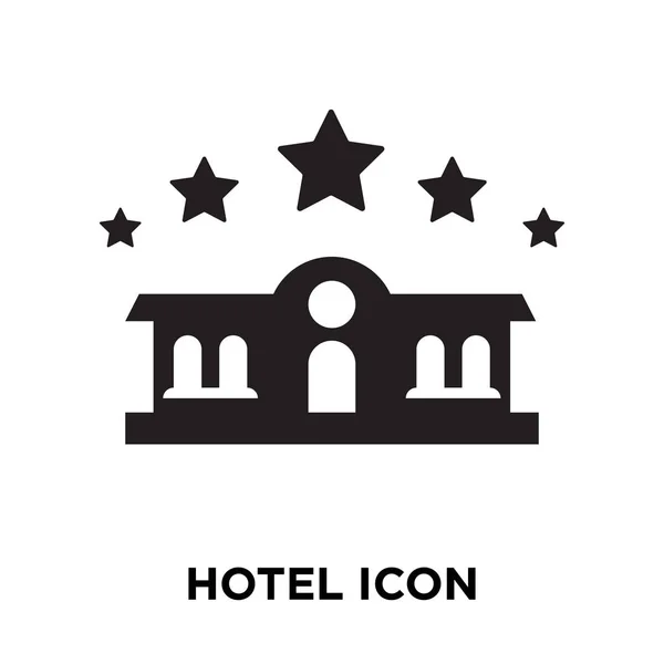 Hotel Wektor Ikona Białym Tle Białym Tle Koncepcja Logo Znaku — Wektor stockowy