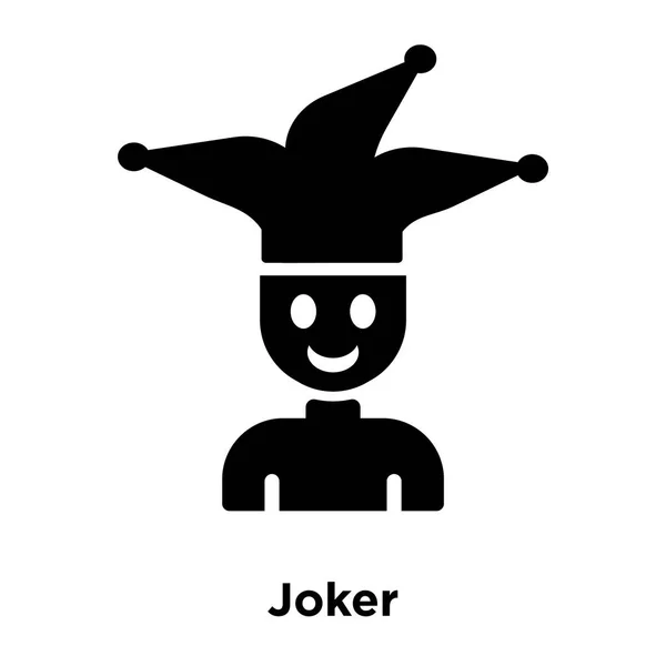 Joker Ikonen Vektor Isolerad Vit Bakgrund Logotypen Begreppet Joker Logga — Stock vektor