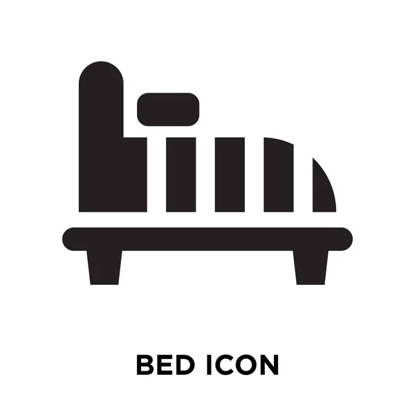 Іконка Ліжка Вектор Ізольовано Білому Тлі Концепція Логотипу Знак Ліжка — стоковий вектор