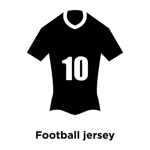 足球球衣图标矢量隔离在白色背景上 足球球衣的标志概念在透明背景上签名 填充黑色符号 — 图库矢量图片