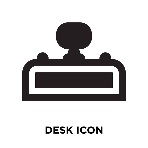 Schreibtischsymbol Vektor Isoliert Auf Weißem Hintergrund Logo Konzept Des Schreibtischschildes — Stockvektor