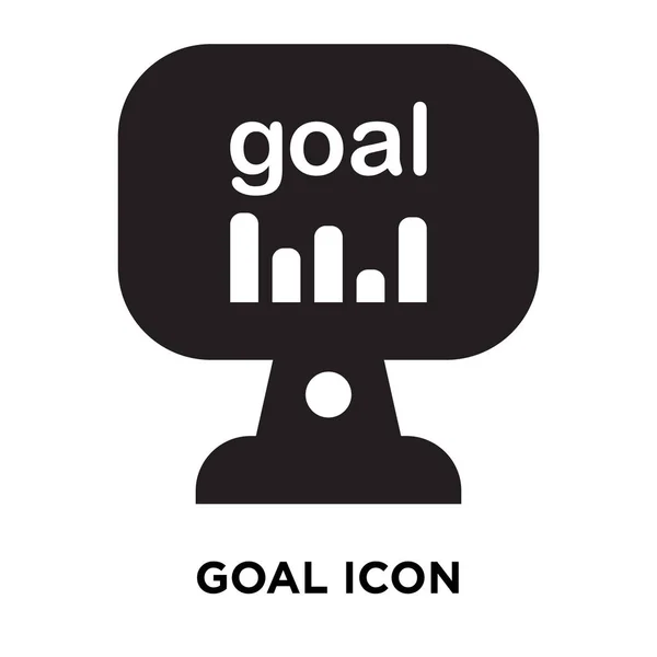 Goal Icon Vector Isolated White Background Logo Concept Goal Sign — Stock Vector