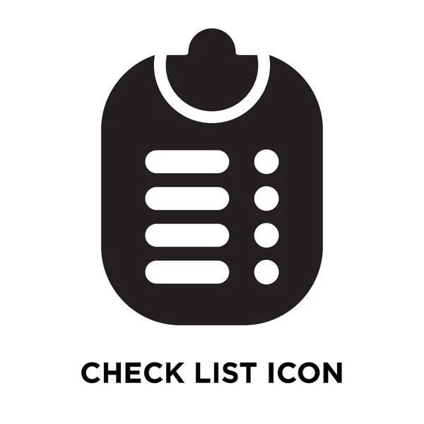 Icono Lista Verificación Vector Aislado Sobre Fondo Blanco Concepto Logotipo — Vector de stock