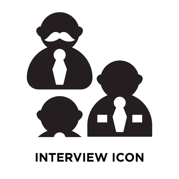 Icono Entrevista Vector Aislado Sobre Fondo Blanco Concepto Logotipo Signo — Vector de stock