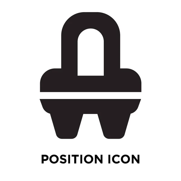 Вектор Значка Позиции Изолирован Белом Фоне Концепция Логотипа Знака Позиции — стоковый вектор